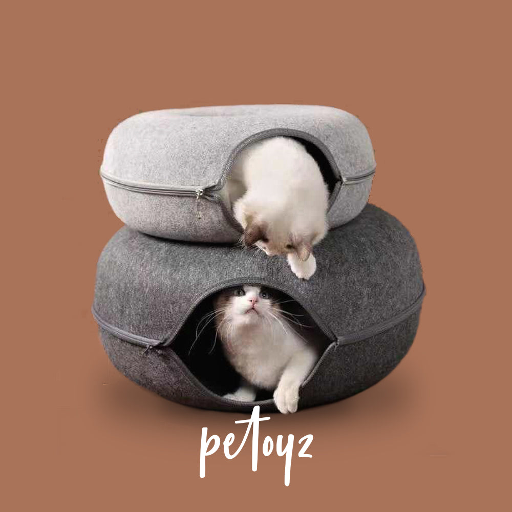New Design Donut Cat Tunnel Bed Pets House Donut Pet Bed