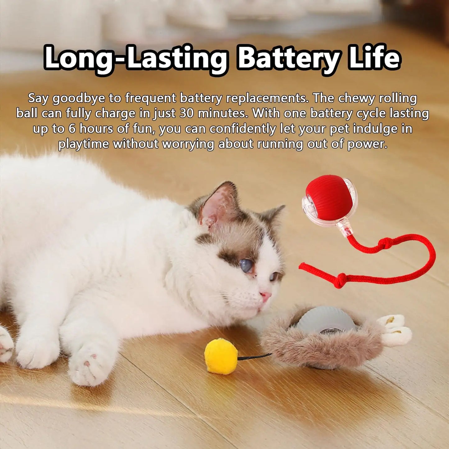 360° Smart Automatic Interactive Dog Smart Ball Toy Interactive Cat Toys Rolling Ball with USB Charger