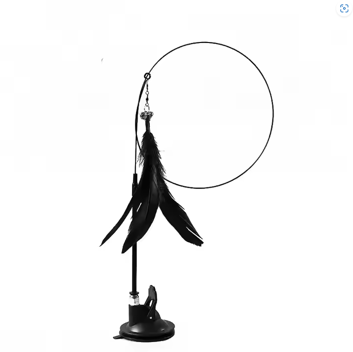 Cat Teaser Stick Interactive Funny Feather with Bell Sucker