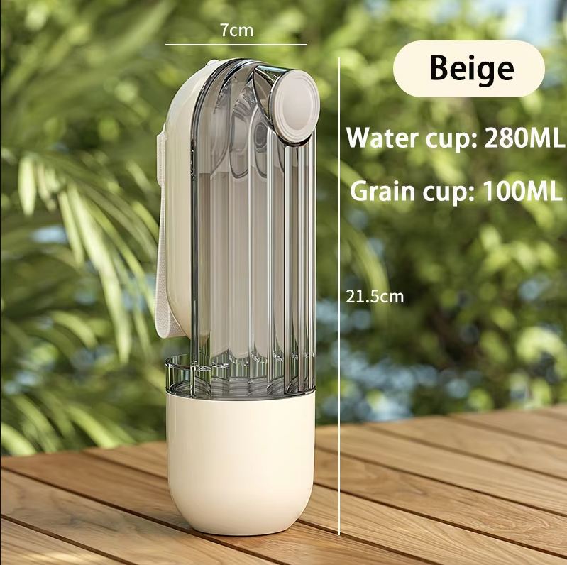 Portable Cat Water Cup Bottle & Food Carrier & Feeder