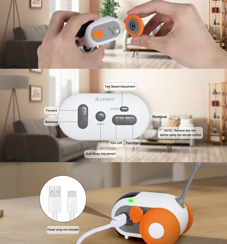 Smart Interactive Cat Remote Control Toy - USB Rechargeable for Training and Exercise