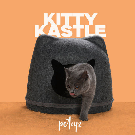 Cat Face Window Kitty Castle - Pet Bed