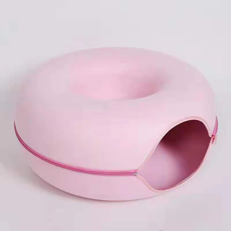 New Design Donut Cat Tunnel Bed Pets House Donut Pet Bed