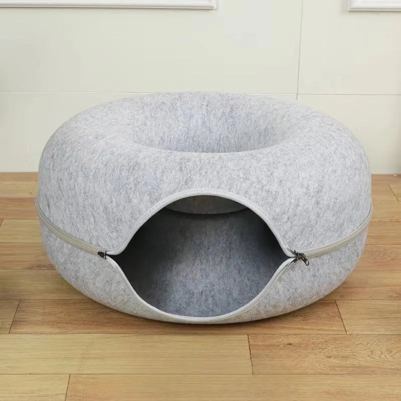 New Design Donut Cat Tunnel Bed Pets House Donut Pet Bed